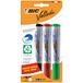 Bic Velleda 1741 Viltstiften, pak van 4 markeerstiften, droog afwasbaar, ronde punt, diverse kleuren
