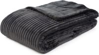 Merkloos Gözze Plaid Cord Optik 100% polyester | tweelaags super zacht en warm | 150 x 200 cm | antraciet