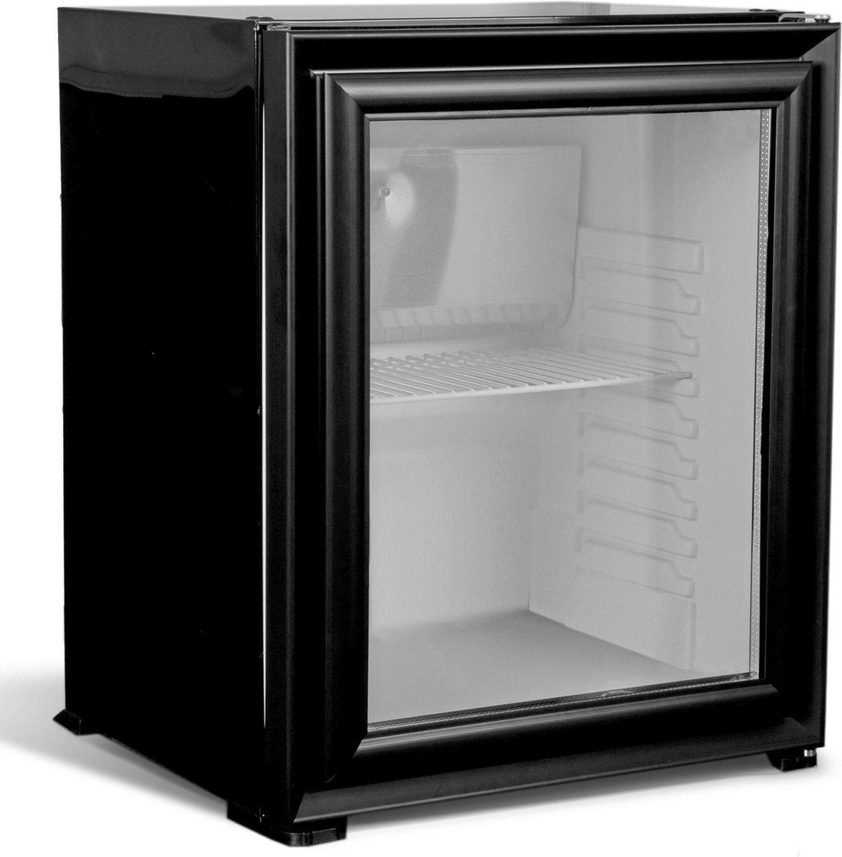 - | Minibar koelkast | horeca glasdeur koelkast | stille koeling | 60 liter | Zwart