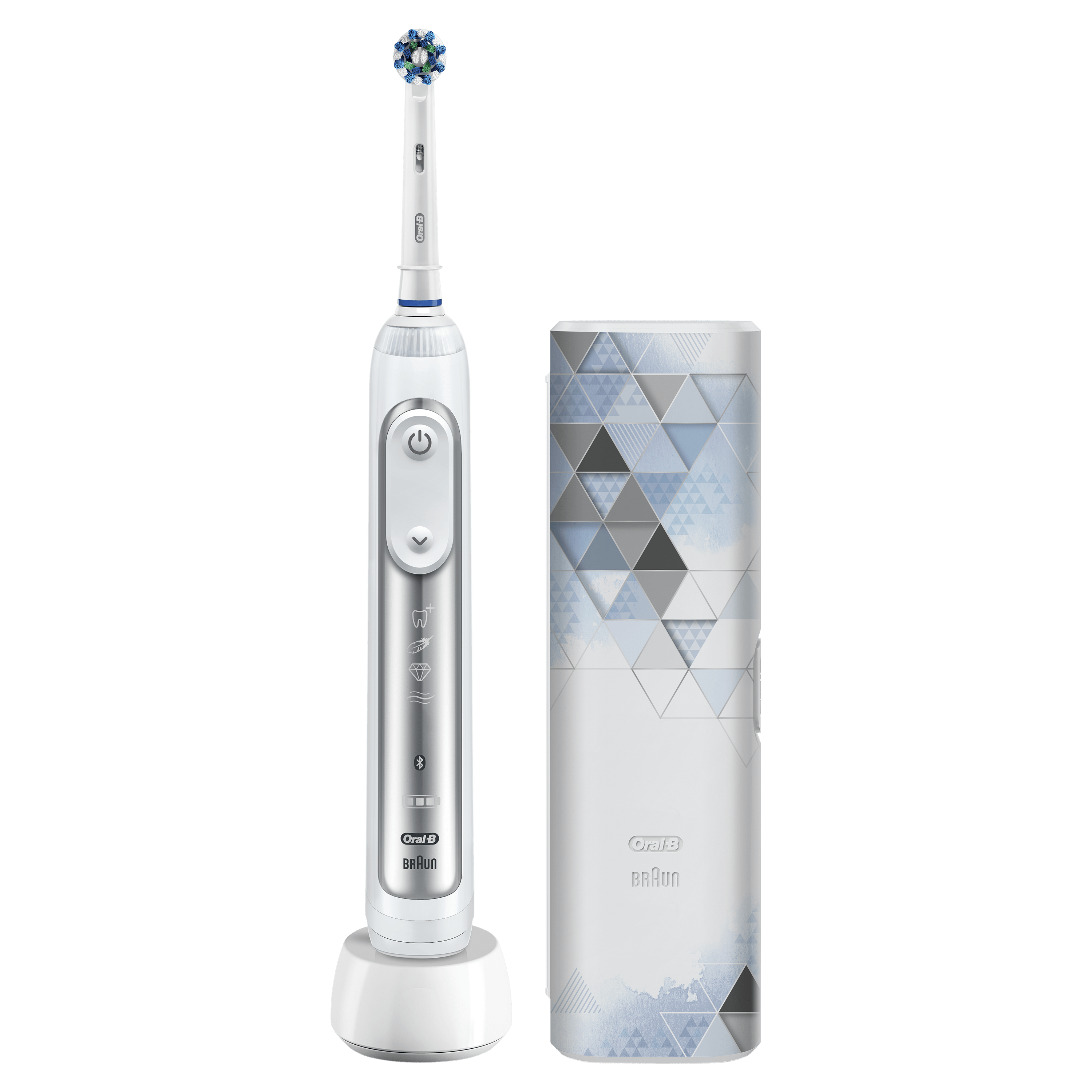 Oral-B Genius - 8500 - Elektrische Tandenborstel Zilver Powered By Braun wit, zilver