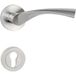 Hermat béquille TWIST en acier inoxydable, cylindre profilé PZ en acier inoxydable mat