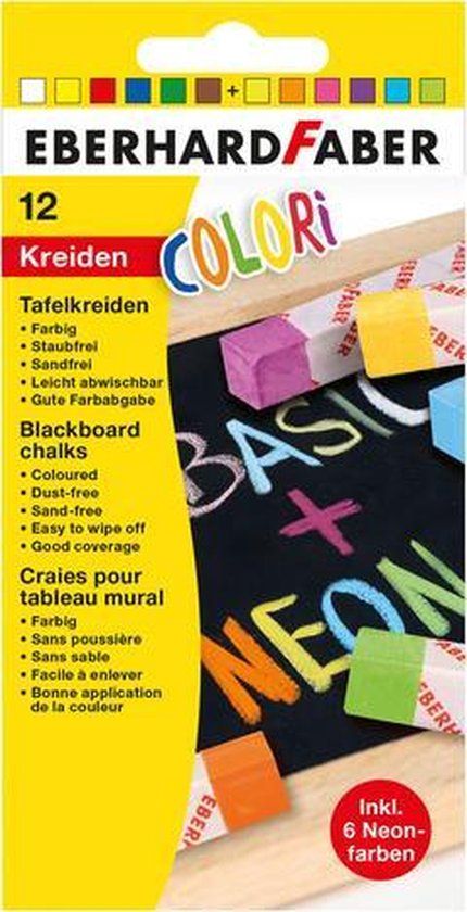 Eberhard Faber Bordkrijt - 12 stuks - Assorti