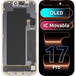MP Écran tactile compatible avec Apple iPhone 17 Pro, avec cadre, OLED FHD IC version mobile, Noir