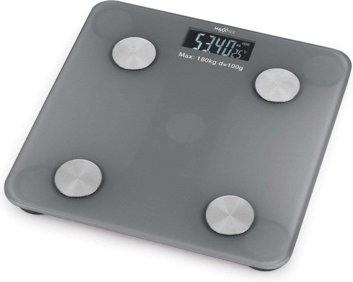 MAXXMEE Personal Scales Body Analysis With Bluetooth - personenweegschaal - met Bluetooth - lichaamsanalyse - gratis app