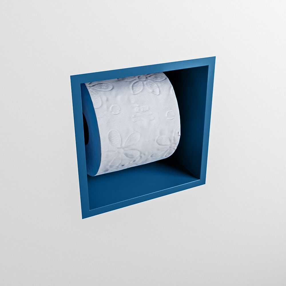 Mondiaz Easy Cube 160 toiletrolhouder - 16x16 jeans