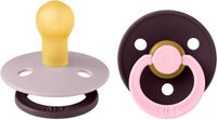 BiBs Studio Fusion Fopspeen - Rond - 2 Stuks - 6-18 Mnd - Dusky Lilac/Plum