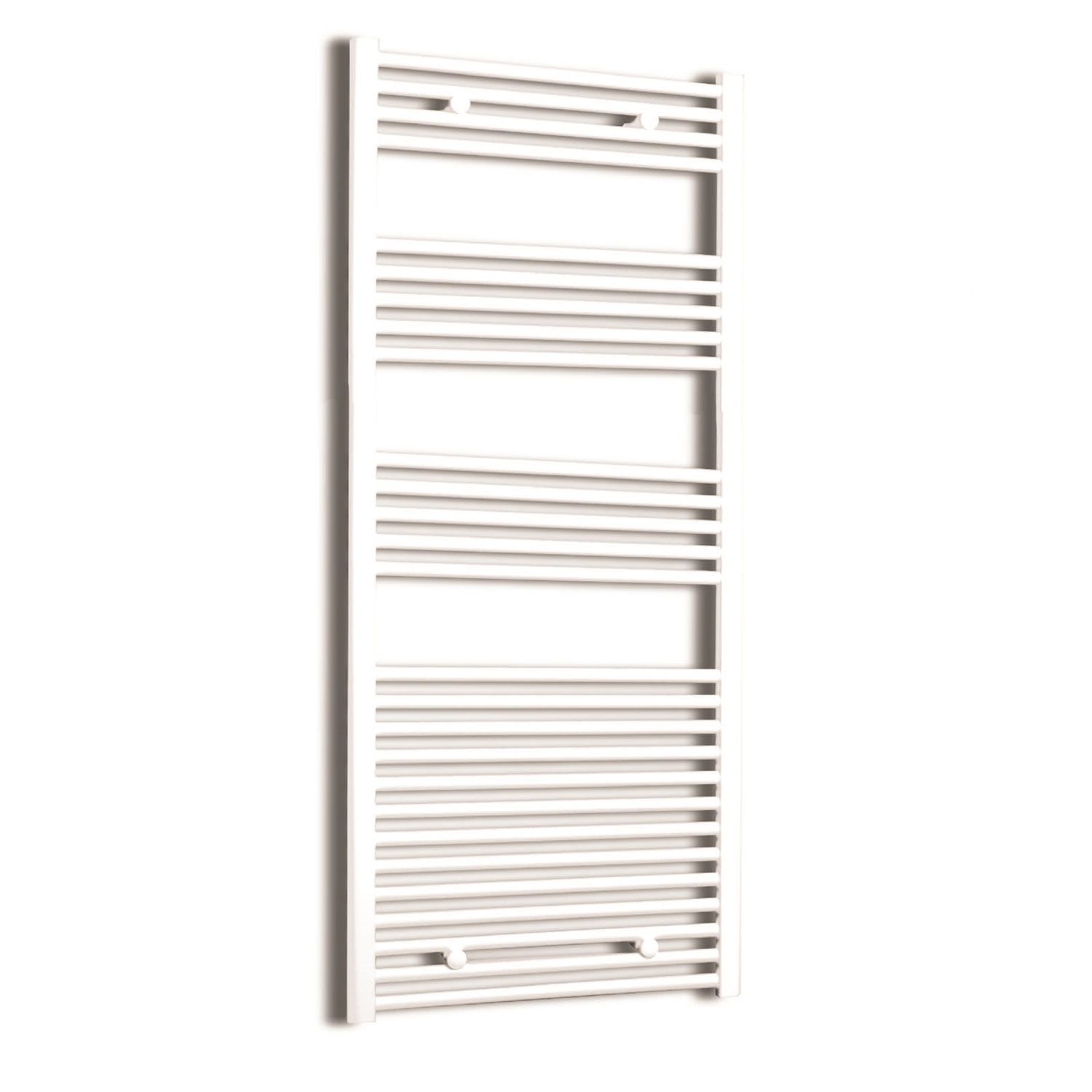 Sanicare Elektrische design radiator plug & play 172x60 cm wit 1127 watt met zwarte thermostaat links