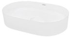 Lavabo vasque - Céramique - Blanc - 605 x 380 x 125 mm - Cascade de plan de travail