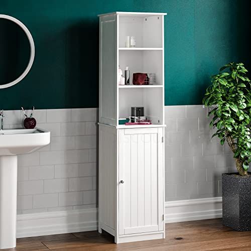 Bath Vida Priano Badkamerkast Opbergkast Vloerstaande Tallboy Unit - Wit
