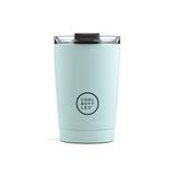 Cool Bottles Thermosbeker 330 ml - RVS Tumbler Beker - 5u warm / 10u koud - Lekvrije Koffiebeker - BPA-vrij - Pastel Sky