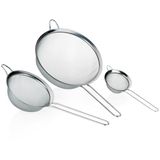 Kela 11074 Keukenzeven, 3 stuks, diameters van 8/14/20 cm, roestvrij staal, Profi, Zilver, 370mm x 200mm
