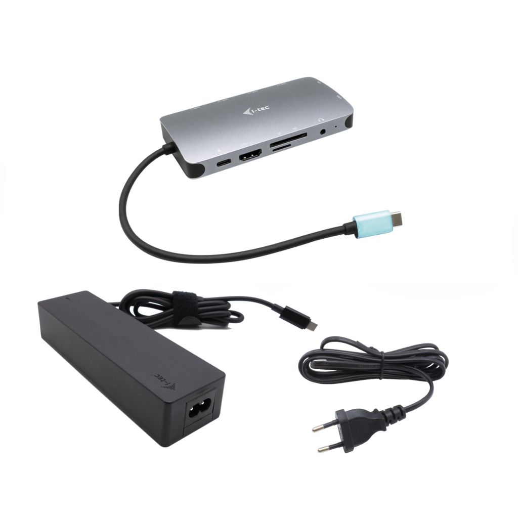 i-tec Metal USB-C Nano Dock HDMI/VGA met LAN + Charger 100W