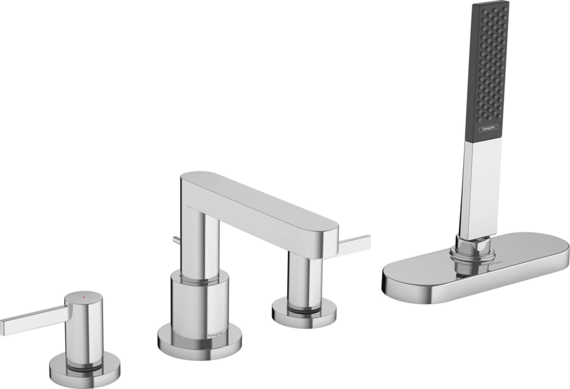 Hansgrohe Finoris Afdekset 4-gats Badkraan met S-Box Chroom 76444000