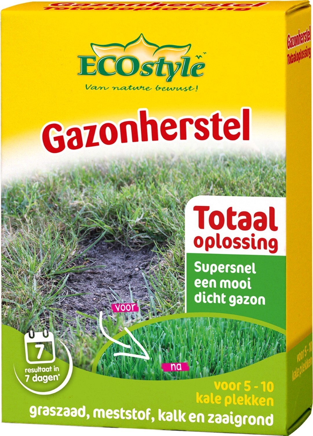 ECOSTYLE Gazonherstel 300 gram tegen kale plekken in het gazon