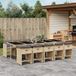 Prolenta Maison Exclusive - Tuinset voor buiten, 11-delig, met kussens, mix van beige kleur, gemaakt van polyrotan