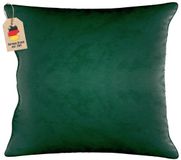 Intirilife 2x decoratieve fluwelen kussenhoezen 40x40 cm groen