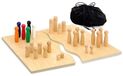 Tableau familial – Tableau système en bois de haute qualité – 32 pièces – Inclus une boîte de rangement – Adapté au coaching – Efficace pour l'externalisation – Tableau système