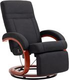 Homcom Relaxfauteuil Zwart Polyester, Hout