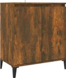 vidaXL Schoenenkast 60x35x70 cm bewerkt hout gerookt eikenkleurig