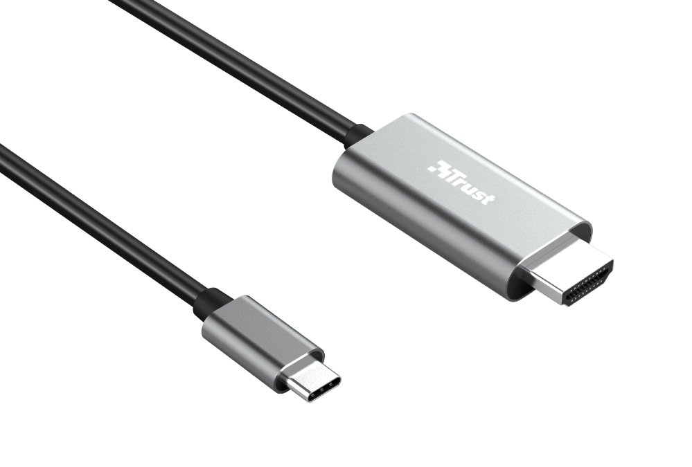 Trust Calyx USB-C naar HDMI Kabel - 4K - Zwart