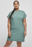 Urban Classics Organic Cotton Cut On Sleeve Tee Jurk Korte mouw Groen S