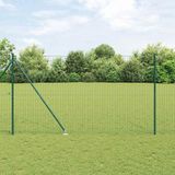Syfax Euro-hek met grondpennen 10 x 1,6 m PVC-Coated Staal Groen Mesh