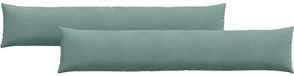 vidaXL Coussin d'assise 2 pièces vert d'eau 200 x 40 cm velours côtelé