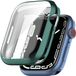 Strap-it TPU hoes ter bescherming - Geschikt voor Apple Watch 41 mm hoes - Hoesje geschikt voor Apple Watch 7/8 hoes - Groen