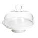 Plat à tarte sur pied, porcelaine, cloche en verre, Ø 30 cm