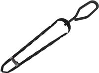 Relaxdays Haardhouttang voor open haard, smeedijzer, lengte 46 cm, houtklem en briketten, haardgereedschap zwart voor kachel