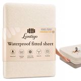 Lantigo Hoeslaken Badstof Waterdicht 80x160 cm Ecru