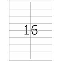 HERMA Premium - Papier - mat - permanent zelf-klevend - wit - 105 x 35 mm 1600 etiket(ten) (100 vel(len) x 16 gelamineerde etiketten