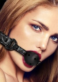 Ouch! Luxury Ball Gag respirant - Noir - EAN: 8714273525277