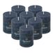 Spaas 8x Rustieke Pillarkaars 70/95 mm 35u, Donkerblauw