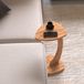 [en.casa] Bijzettafel Klinerg op wielen C-vorm 40x37x56 cm houtkleurig
