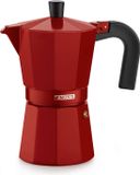 MONIX Fresa Koffiezetapparaat - Aluminium, 6 Kopjes, Aardbeikleur