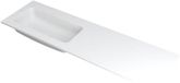 Wastafel INK Faktor Wastafel Polystone Links Zonder Kraangat - 1600x450x15 mm - Mat Wit