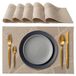 IPEA Amerikaanse elegante placemats, 6 stuks, wasbaar, hittebestendig, antislip, vuilafstotend, voor keuken- en eetkamertafel, 45 x 30 cm, beige