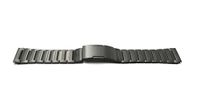 System-S 22 mm titanium armband met vouwsluiting voor Huawei smartwatch - zwart, metallic/zwart