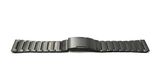 System-S 22 mm titanium armband met vouwsluiting voor Huawei smartwatch - zwart, metallic/zwart