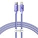 Baseus Crystal Shine mobiele telefoonkabel Paars 1,2 m USB C naar Lightning
