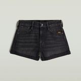 G-Star Judee Shorts Wmn Femme Short Taille Basse Coton 100% Worn in Black Smoke