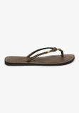 Superdry - Gevlochten Teenslippers Van Kunstleer - Dames - Slippers - Fudge Brown - Maat 38/39