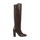 BRONX New-Americana leren laarzen met blokhak - donkerbruin