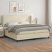 Maison Exclusive - Sommier à lattes de lit avec matelas crème 200x200cm similicuir
