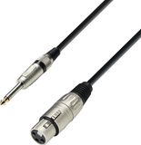 Adam Hall K3 MFP 1000 10m XLR (3-pin) 6.35mm TRS Zwart, Zilver audio kabel