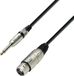 Adam Hall K3 MFP 1000 10m XLR (3-pin) 6.35mm TRS Zwart, Zilver audio kabel