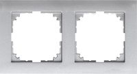 Merten Schneider Electric M-Pure Afdekraam 2-voudig - Kunststof Aluminium - Mat - MEG4020-3660