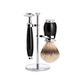 S091K56SR MÜHLE S091K56SR Purist Zwart 3-delig Zilvertip Badger/Veiligheidsscheerapparaat Set