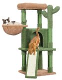 Merkloos Kattenboom cactus krabpaal - 106,5 cm - Voor kleine katten tot 5 kg - Met zitstok en nis
